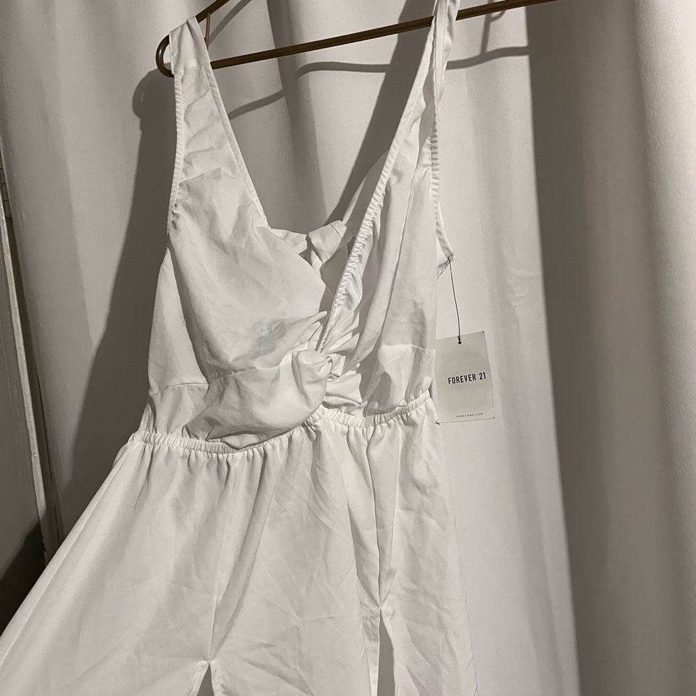 Forever 21 Crisp White V-Neck Dress